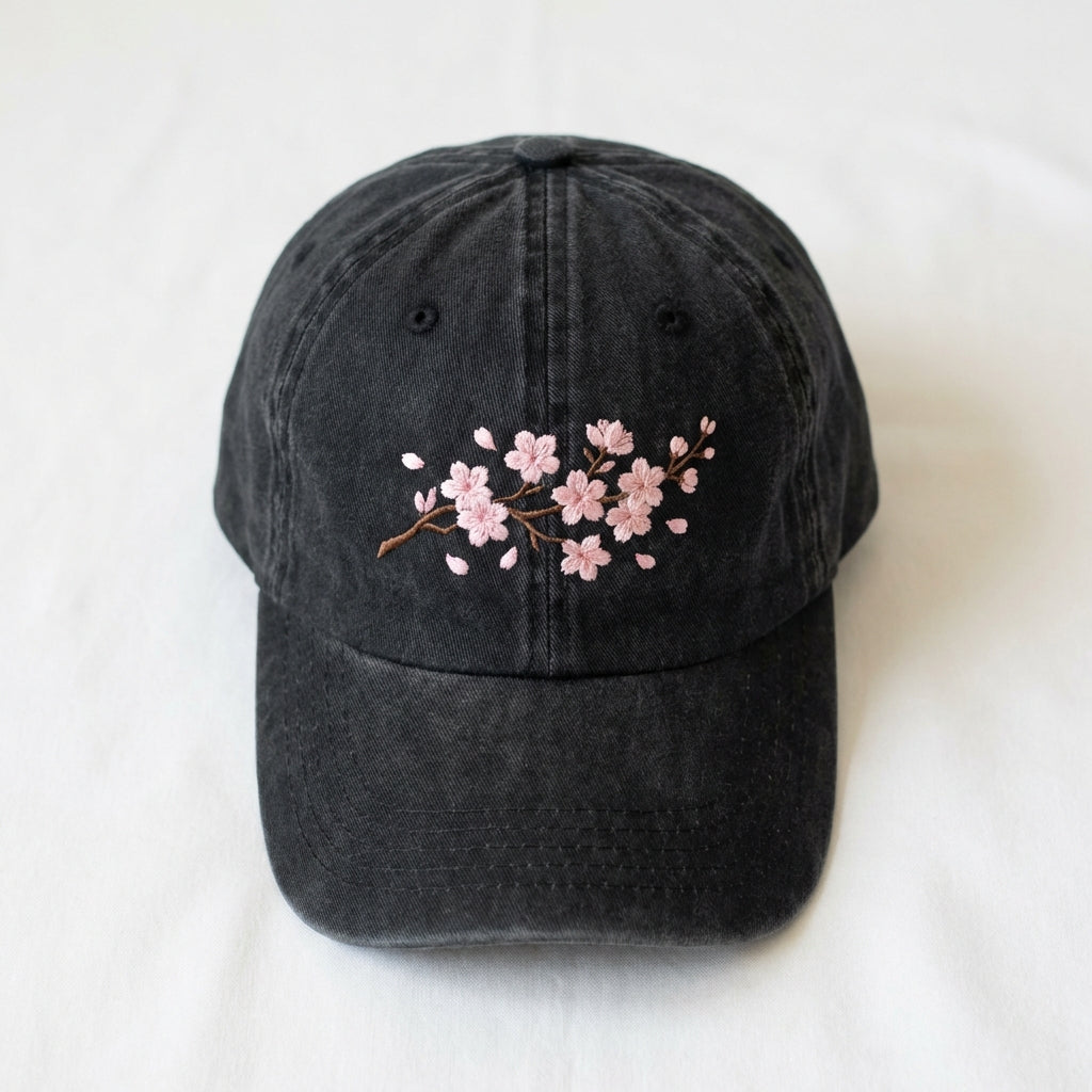 Cherry Blossom Embroidered Hoodie – Trendy Floral Sweatshirt - photo 1