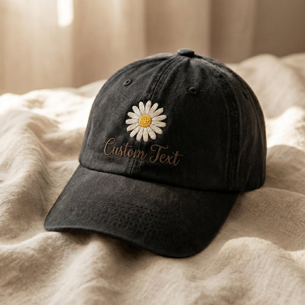 Embroidered Birth Flower Hat – A Unique Gift for Mom