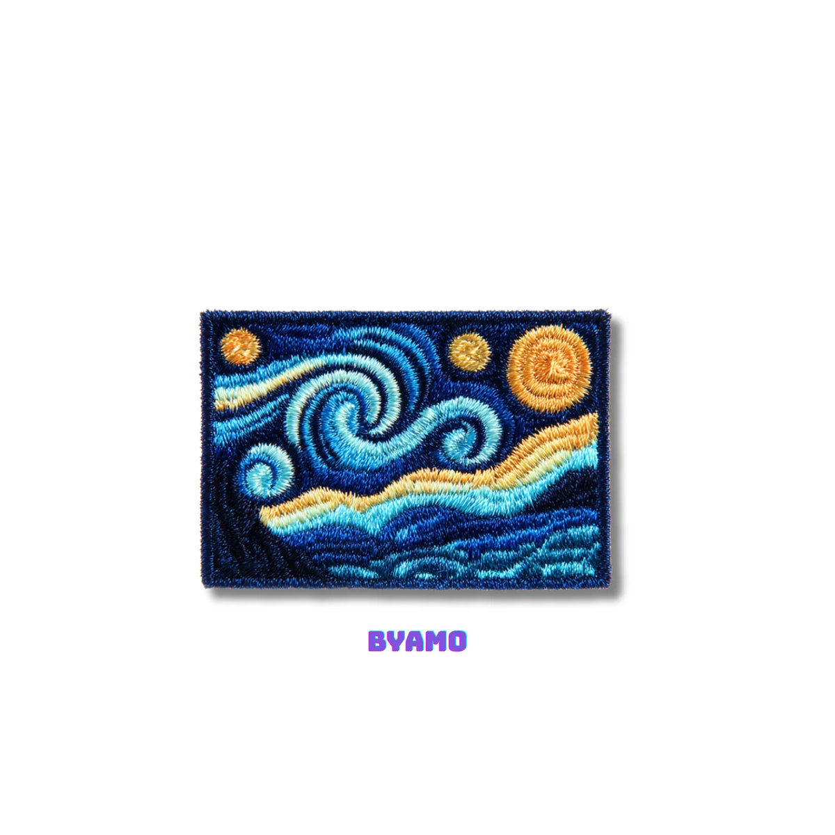 Starry Night Art Masterpiece Painting Iron On Patch - product photo