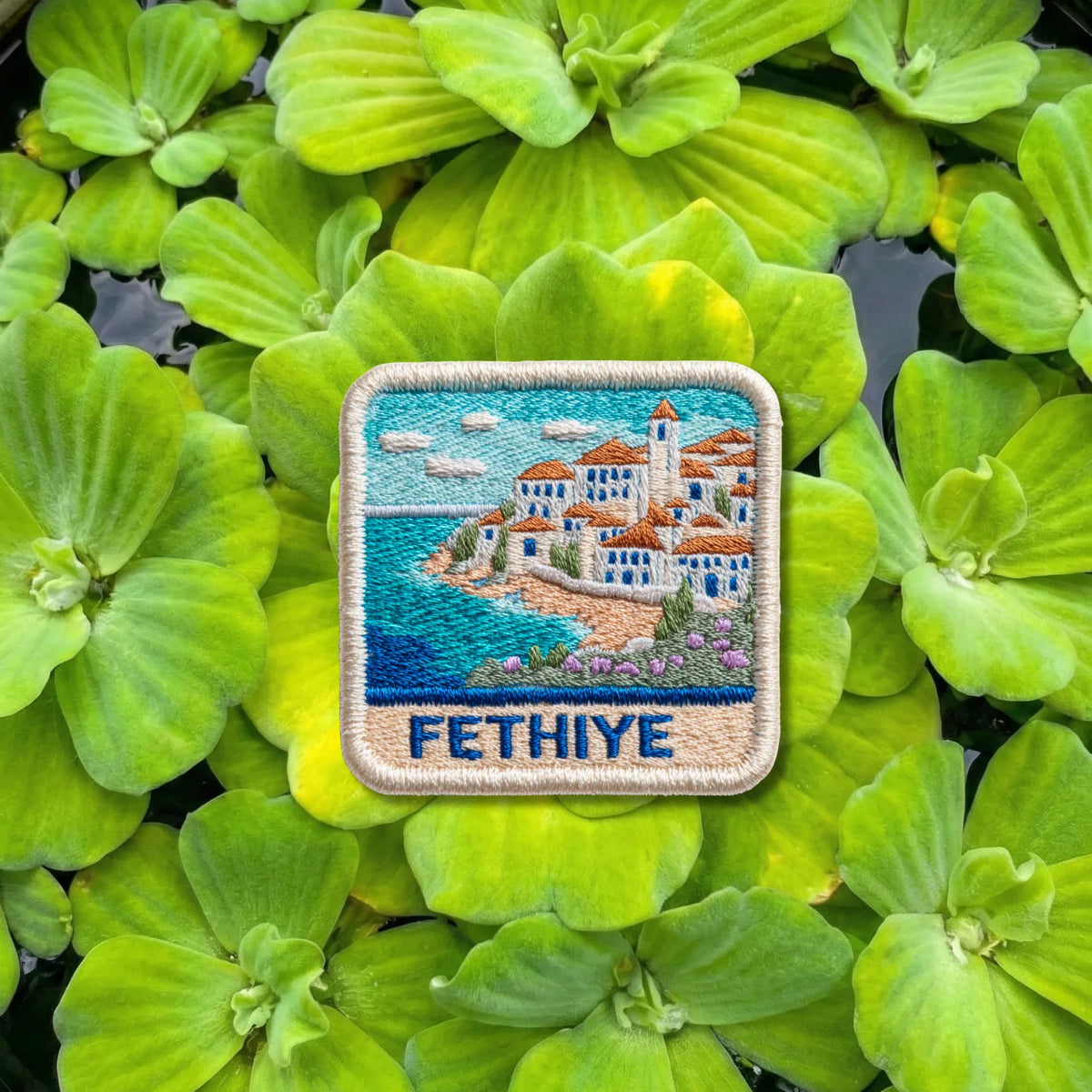 Fethiye Turkey Coastal Town Embroidered Patch - product photo 1