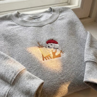 Embroidered Artist Poodle Jumper - Quirky Dog Mom Appare - product photo 1