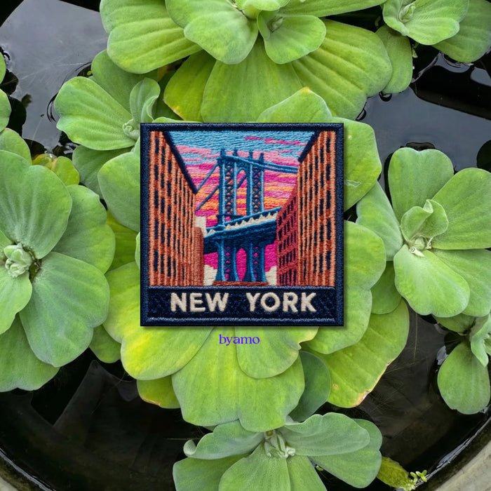 New York Manhattan Bridge Embroidered Patch