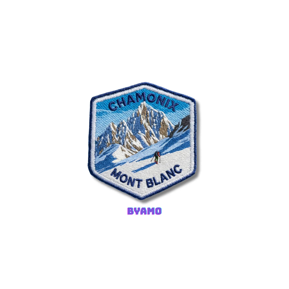 French Alps Chamonix Mont Blanc Travel Patch - Embroidered Souvenir for Backpacks & Jackets - product photo