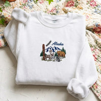 Alaska Wilderness Embroidered Sweatshirt | Nature Wildlife Crewneck - product photo 1