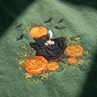 Cozy Spooky Season Embroidered Shirt | Pumpkin Coffee Lover Sweater - product photo 1