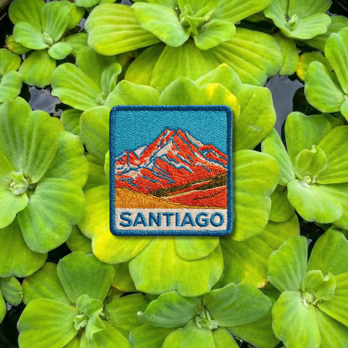 Santiago Chile Mountain Embroidered Patch - product photo 1