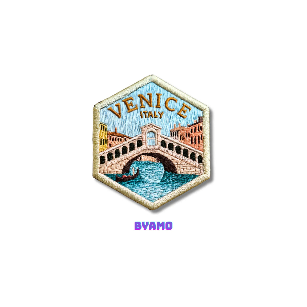 Venice Italy Rialto Bridge Canal Embroidered Patch - product photo 1