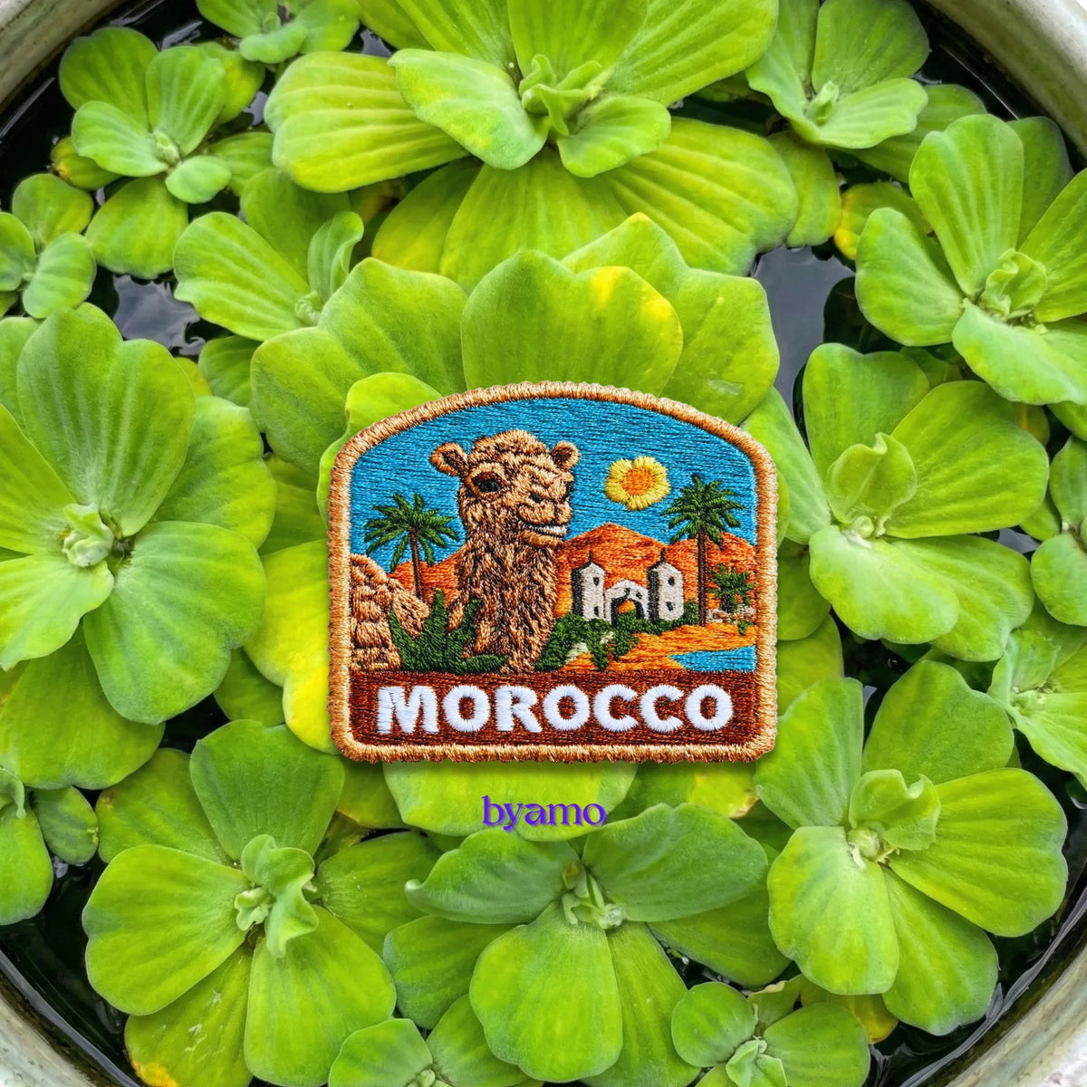 Morocco Camel Desert Embroidered Patch - product photo