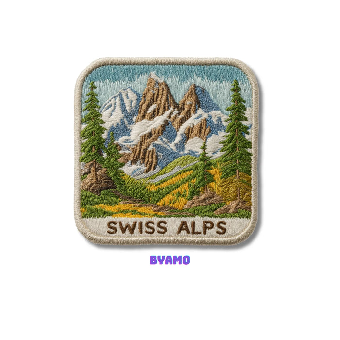 Swiss Alps Mountain Range Europe Embroidered Patch