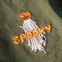 Funny Spooky Ghost Pumpkin Embroidered Sweatshirt - product photo 1