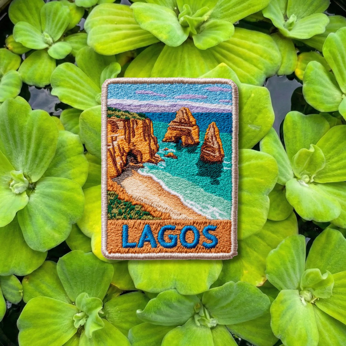 Lagos Portugal Algarve Coastline Embroidered Patch - product photo 1
