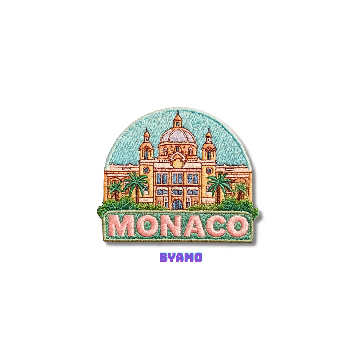 Monaco Historic Cathedral Architecture Embroidered Patch - product photo 1