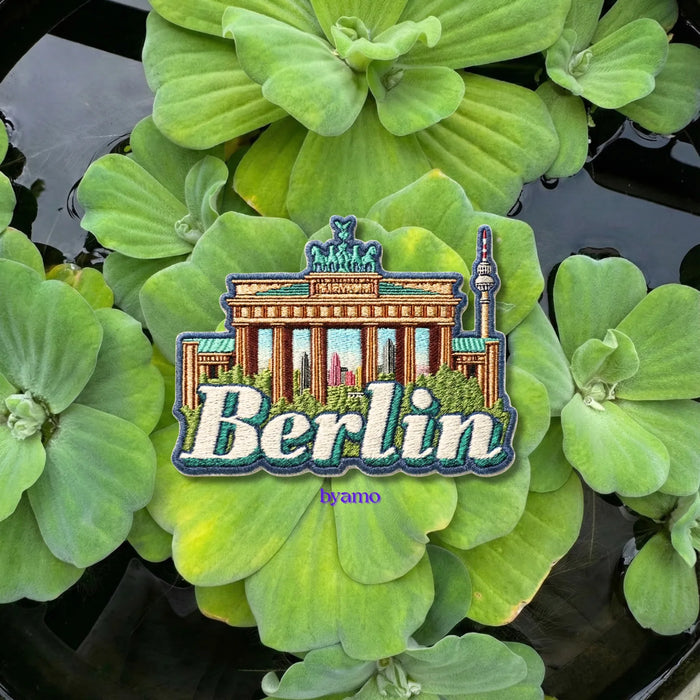 Berlin Brandenburg Gate Script Embroidered Patch