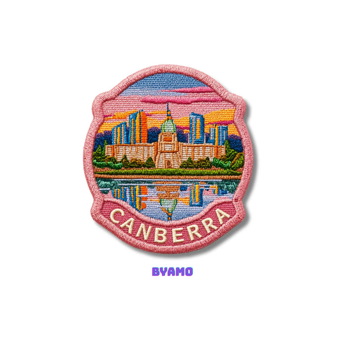Canberra Australia Skyline Reflection Embroidered Patch