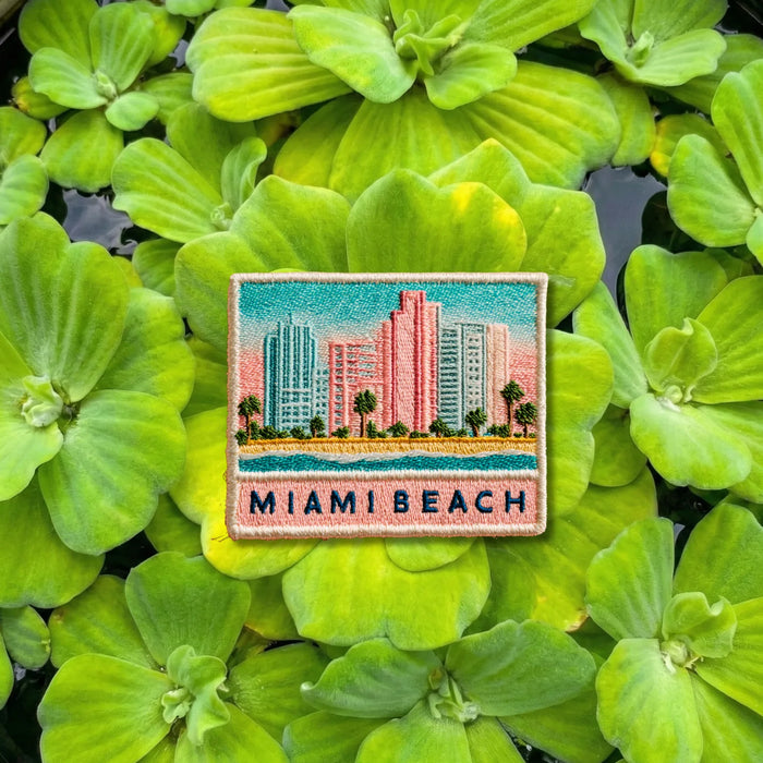Miami Beach Florida Skyline Oceanfront Embroidered Patch