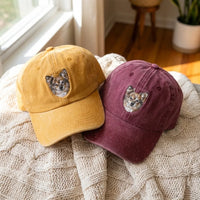 Custom Dog Embroidery Dad Hat - Personalized Pet Portrait Cap - product photo 1