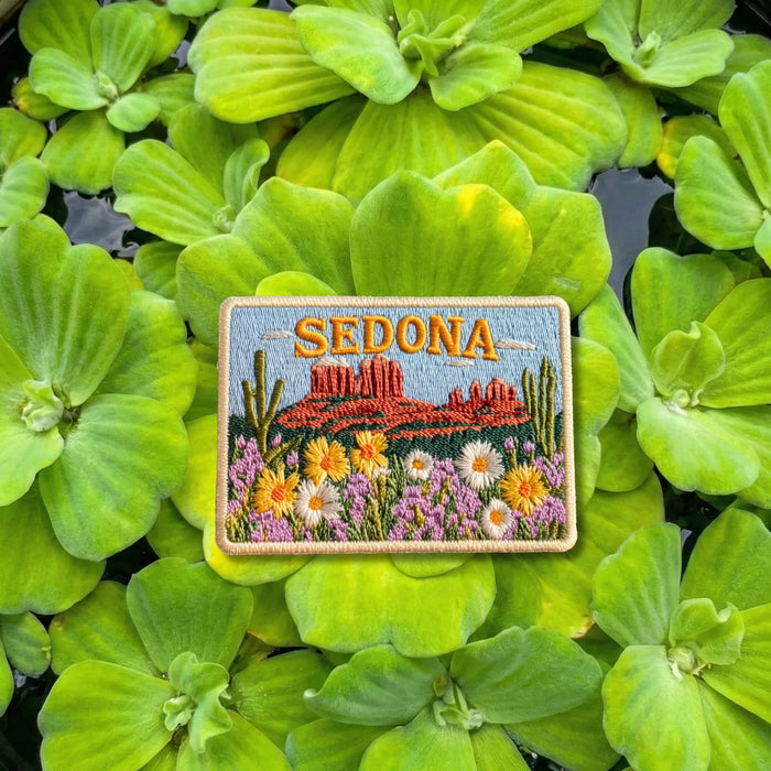 Sedona Arizona Red Rocks Desert Wildflowers Embroidered Patch