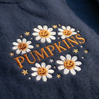 Spooky Cute Pumpkin Flower Wreath Crewneck Sweater - product photo 2
