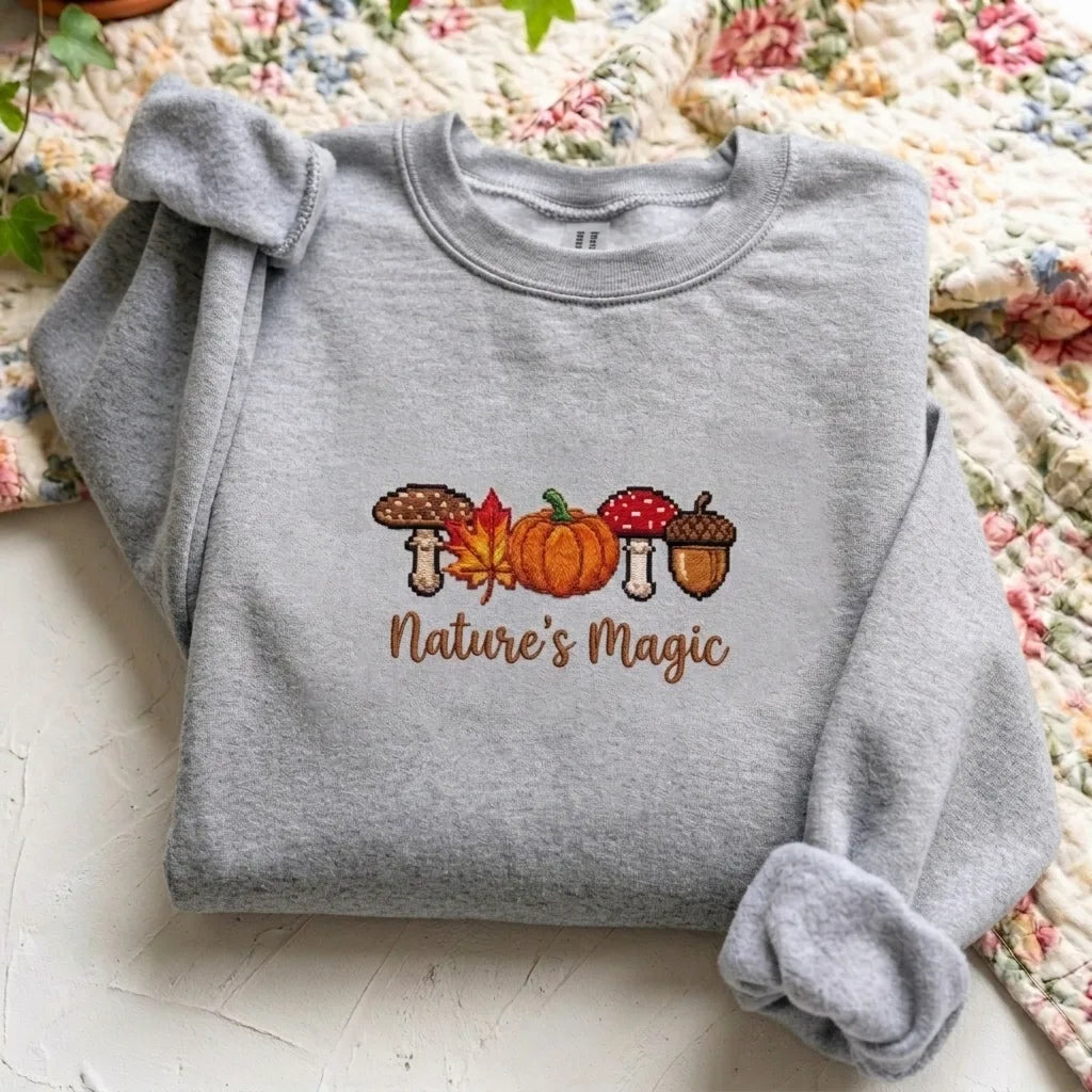 Nature's Magic Autumn Embroidered Sweatshirt - product photo 2