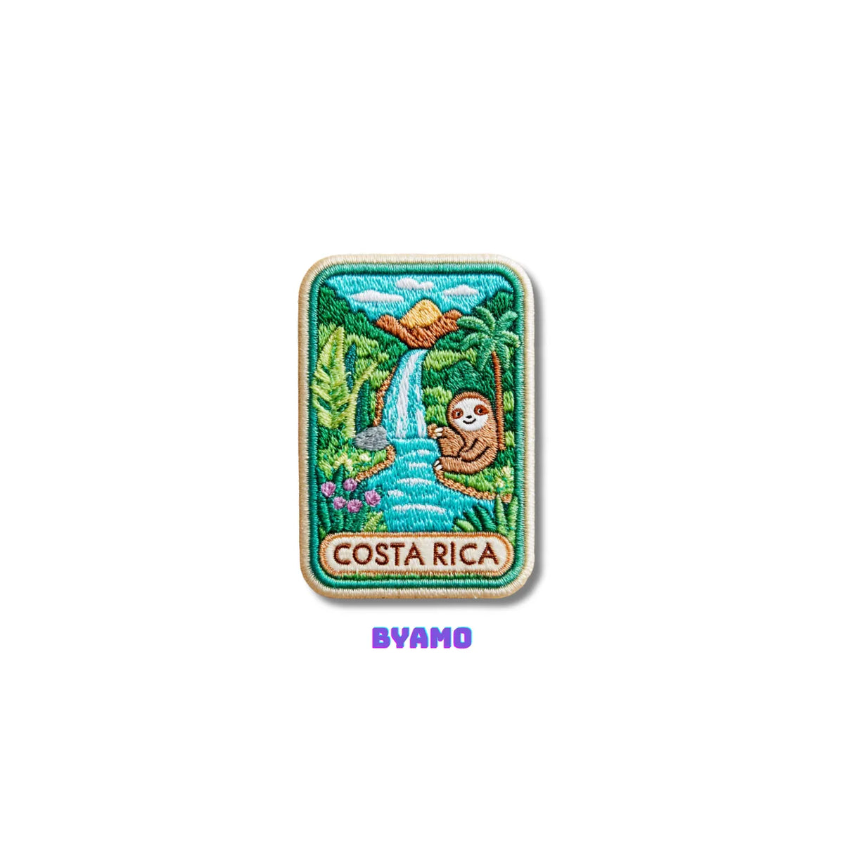 Costa Rica Sloth Embroidered Patch - product photo 2