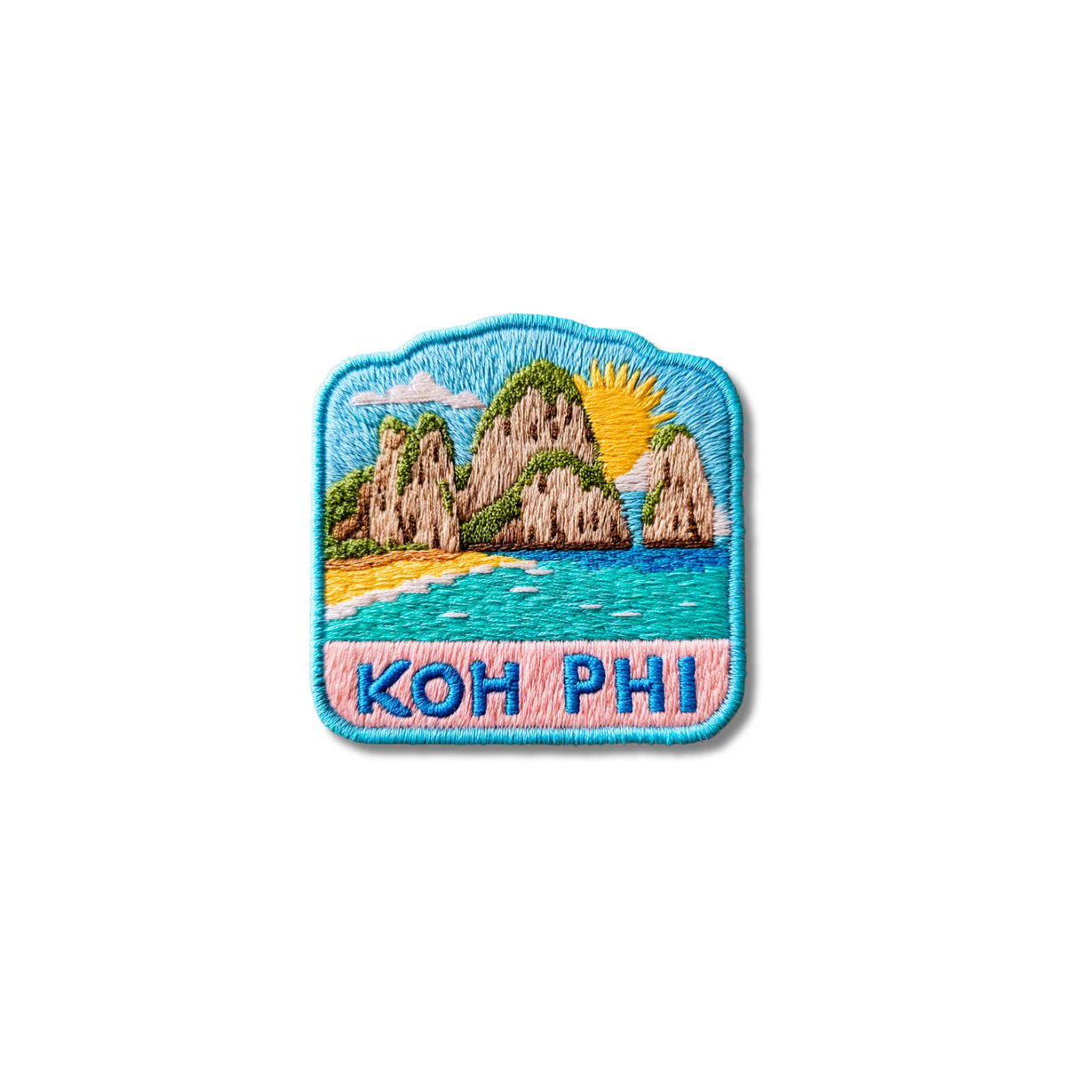 Koh Phi Phi Thailand Tropical Beach Embroidered Patch - product photo 2