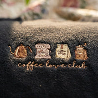 Coffee Love Club Embroidered Sweatshirt | Cafe Lover Gift - product photo 2