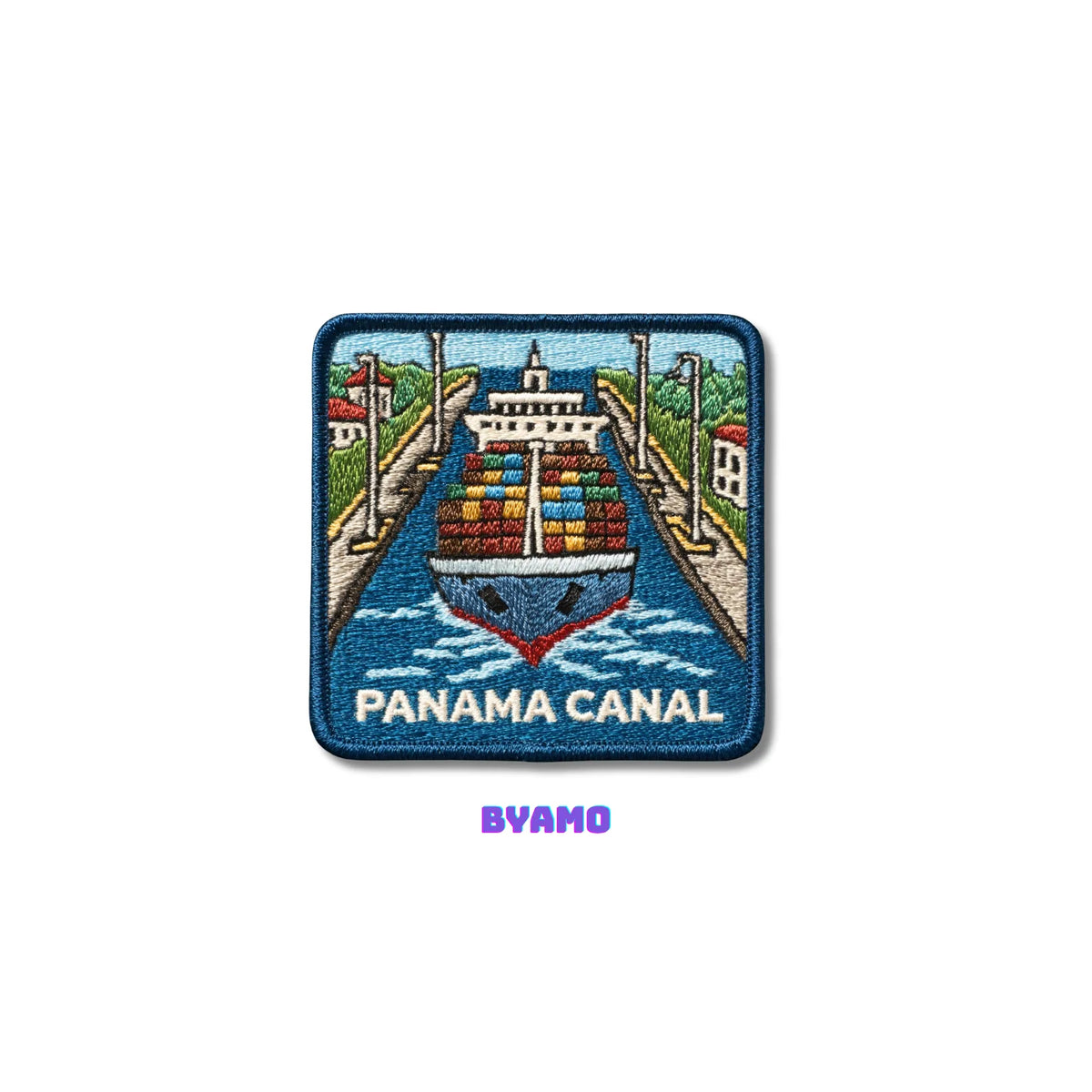 Panama Canal Container Ship Cargo Vessel Embroidered Patch - product photo 2