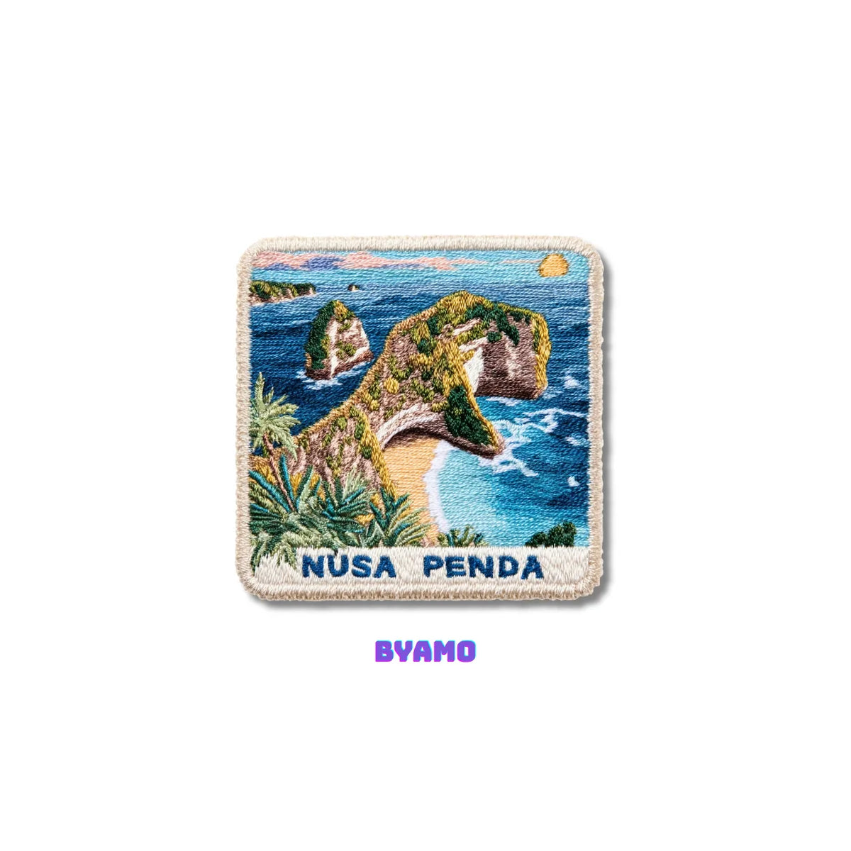 Nusa Penda Bali Kelingking Beach Embroidered Patch - product photo 2