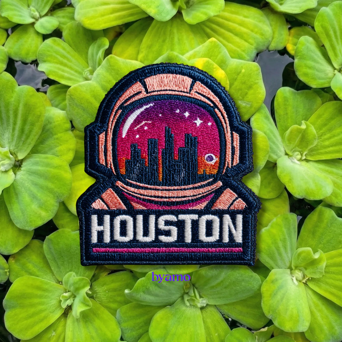 Houston Texas Space Embroidered Patch - product photo 2