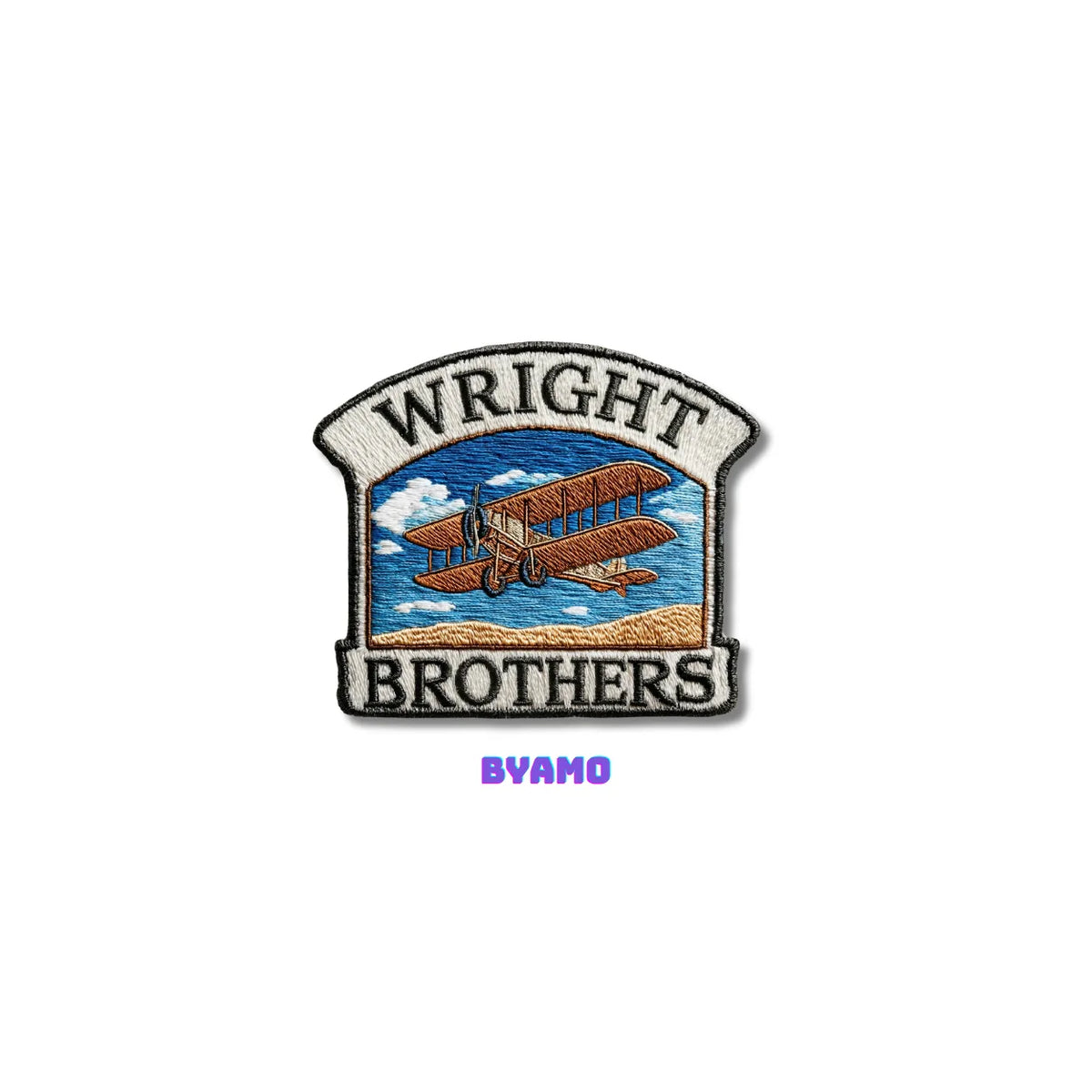 Wright Brothers First Flight Aviation Landmark Patch - Iron-on Embroidered Souvenir Badge - product photo 2