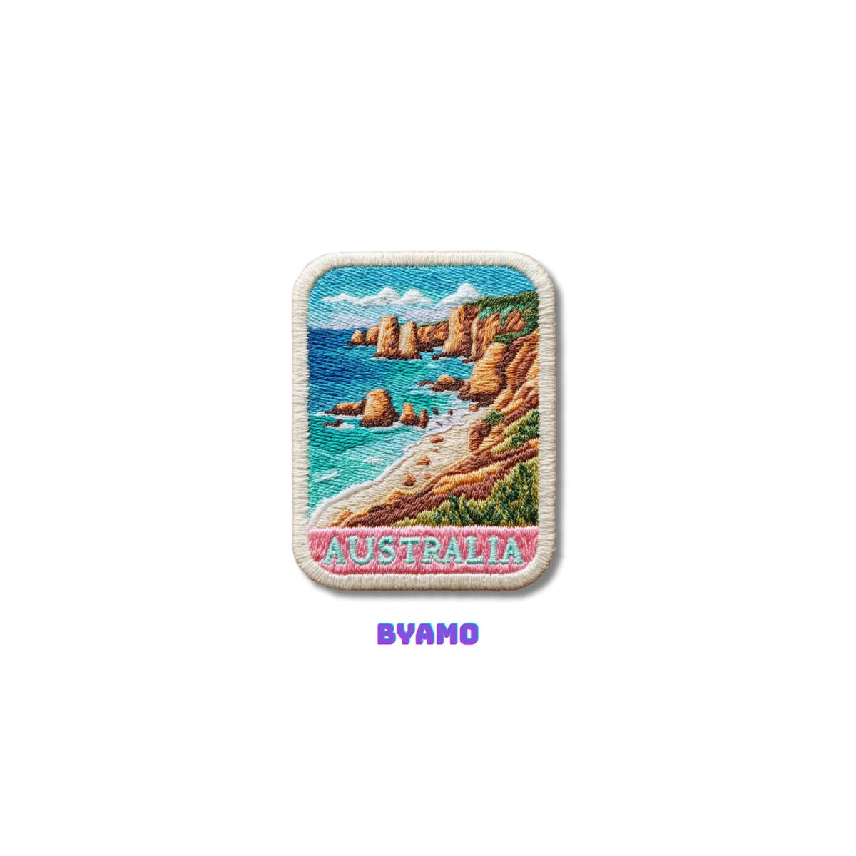 Australian Coastline Great Ocean Road Travel Patch - Embroidered Beach Souvenir for Backpacks & Jackets - product photo 2