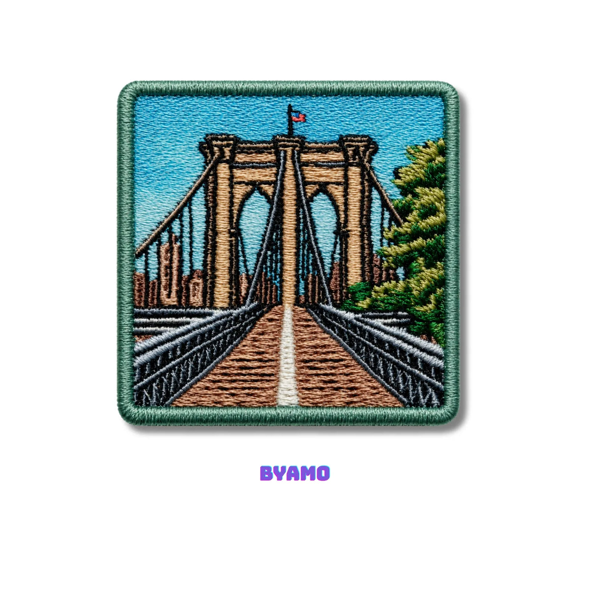 Brooklyn Bridge New York City Landmark Embroidered Patch - product photo 2