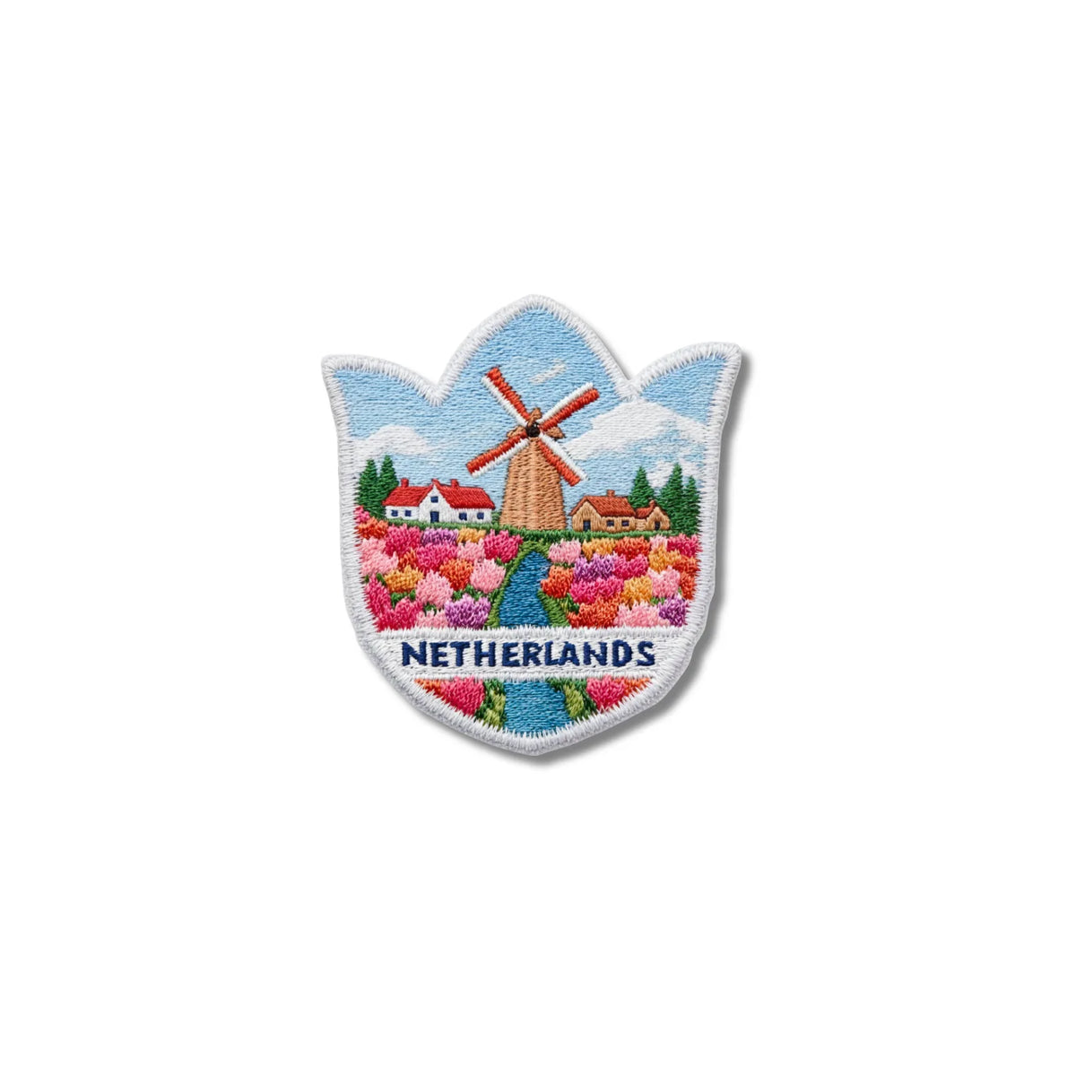 Netherlands Windmill Embroidered Patch - product photo 2