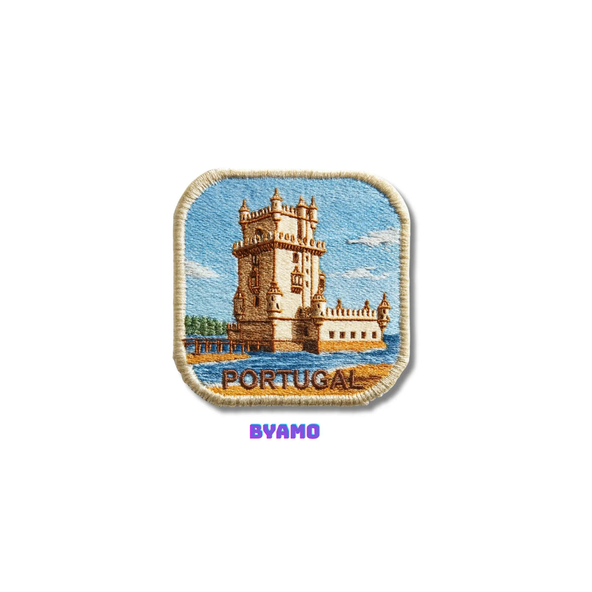 Portugal Belem Tower Embroidered Patch - product photo 2