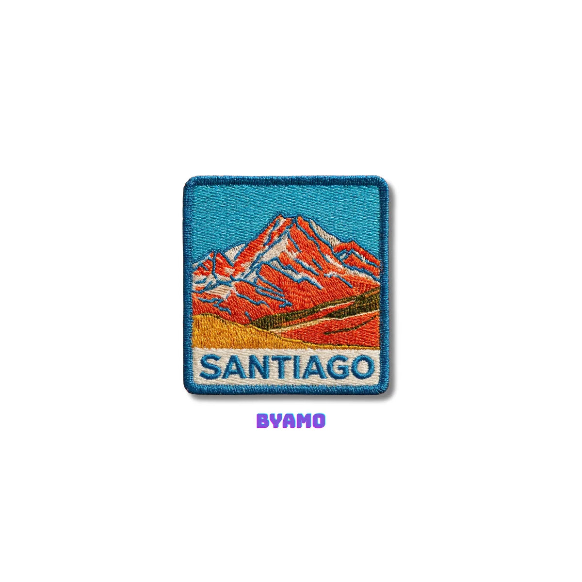 Santiago Chile Mountain Embroidered Patch - product photo 2