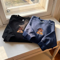 Gentleman Doodle Embroidered Pullover - Dog with Bow Tie Jumper - product photo 2