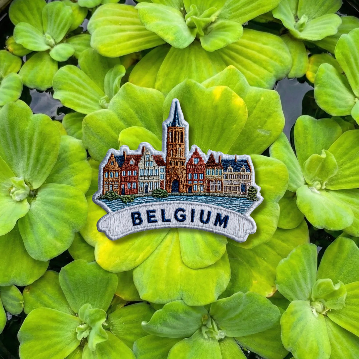 Belgium Historic Cityscape Architecture Embroidered Patch - product photo 2
