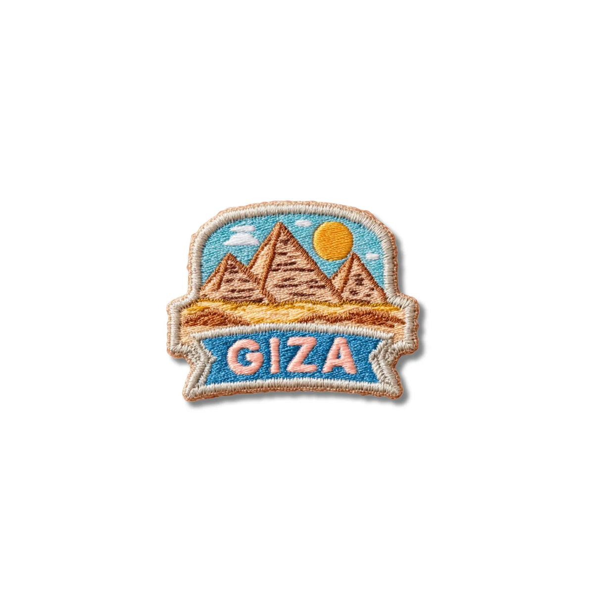 Giza Egypt Pyramids Desert Sun Embroidered Patch - product photo 2