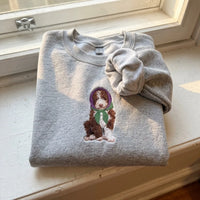 Embroidered Doodle Dog Jumper - Quirky Animal Lover Apparel - product photo 3