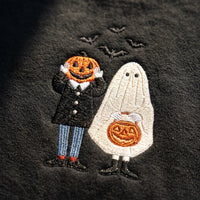 Cute Ghost & Pumpkin Embroidered Sweatshirt | Spooky Season - product photo 5