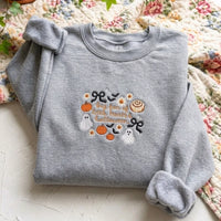 Coquette Halloween Ghost & Bow Embroidery Crewneck - product photo 6