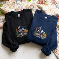 Alaska Wilderness Embroidered Sweatshirt | Nature Wildlife Crewneck - product photo 7