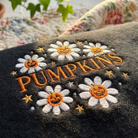 Spooky Cute Pumpkin Flower Wreath Crewneck Sweater - product photo 7