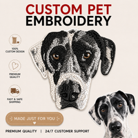 Custom full body pet embroidery file – dog and cat design – example 5