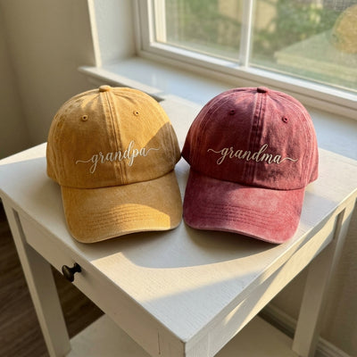 Grandma Embroidered Cap – Personalized Gift for New Parents