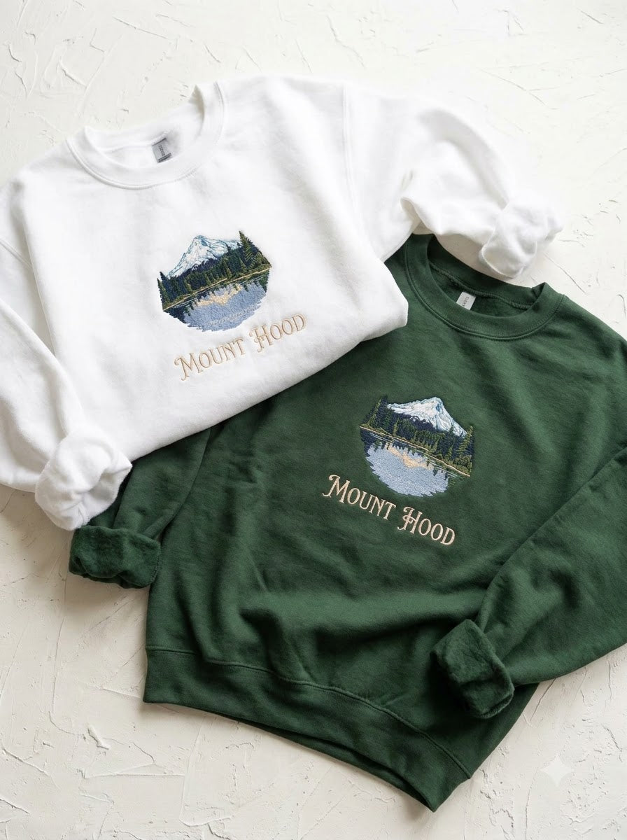 Mount Hood Embroidered Sweater – Cozy Streetwear Style - photo 1