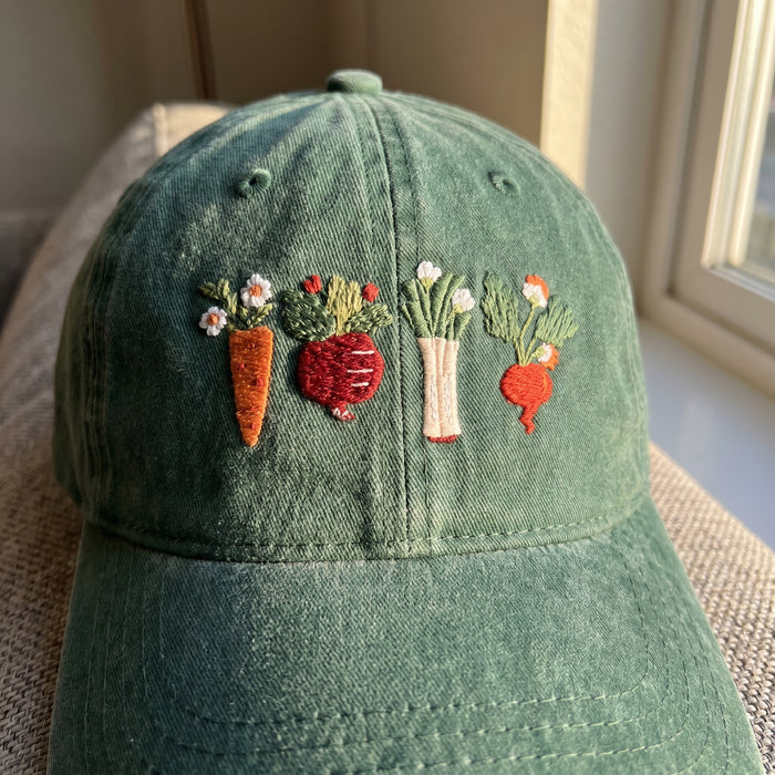 Farm Vegetables Embroidered Cap – Perfect for Garden Lovers