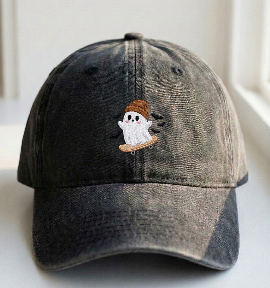 Cute Ghost Embroidered Cap - view 2