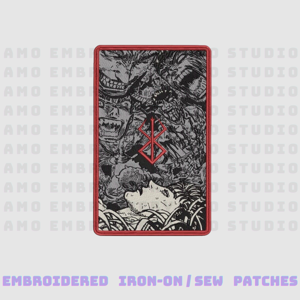 berserk brand of sacrifice embroidered patch anime manga