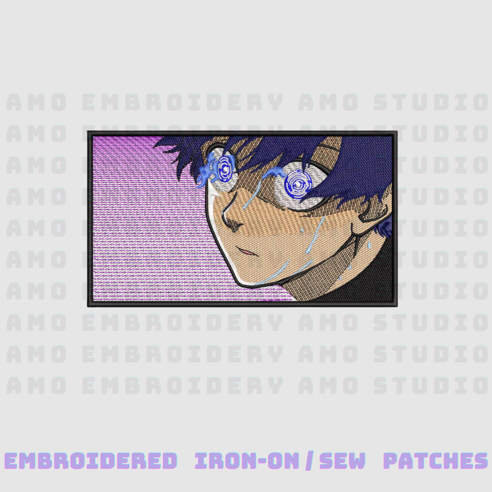 blue lock isagi yoichi embroidered patch 14cm rectangular